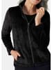 GOLDNER Kurzgröße:  Jacke Teddyjacke mit Glanzeffekt in schwarz