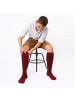 Occulto 1er Pack Lange Trachtensocken Silberdistel in Rot