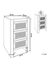 Beliani Nachttisch LORAY in Silber - (W) 30 x (H) 60 x (L) 30 cm