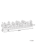 Beliani LED Deko ASPERN in Rot - (W) 83 x (H) 18 x (L) 10 cm Horizontal