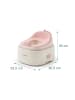 relaxdays Töpfchen "Dino 4in1" in Weiß/ Rosa - (B)36,5 x (H)30 x (T)33,5 cm