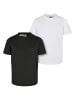 Urban Classics Urban Classics Herren Boys Organic Cotton Basic Pocket Tee 2-Pack in black/white
