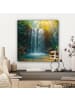 MuchoWow Leinwand bilder Wasserfall Sonnenstrahlen (BxH)