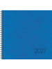 BRUNNEN Quadratkalender 766 21x20,5cm 1 Woche/2 Seiten Karton-Einband blau ...