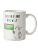 Mr. & Mrs. Panda Keramikbecher Panda Lehrer mit Spruch in Weiß