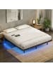 VASAGLE Bettgestell Conner in Mattschwarz - (B)180 x (H)26 x (T)200 cm