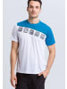 erima 5-C T-Shirt in weiss/oriental blue/colonial blue