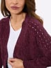 WITT WEIDEN Chenille-Strickjacke in bordeaux