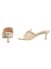 Ital-Design High-Heel Sandalette in Beige und Gold