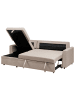 Beliani 3-Sitzer Sofa NASSJO in Braun - (W) 210 x (H) 90 x (L) 131 cm rechtsseitig