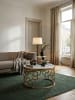 KADIMA DESIGN Couchtisch Echter Marmor 60x60x36 cm Sofatisch Metall Gold,