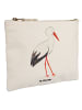 Mr. & Mrs. Panda Schminktasche Storch ohne Spruch in Weiß