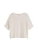 Marc O'Polo Kurzarm-Strickpullover boxy in White Cotton