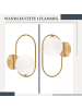 ZMH Wandleuchte in gold 1-flammige G9 Glas und Metall modern Wandlampe