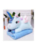 Wisam® Plüsch-Einhorn-Kuscheltier mit Decke, 160 x 110 cm, blau, 55