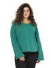 Ulla Popken Sweatshirt in smaragd grün