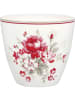 Greengate Latte Cup Becher MARIE Weiß mit Roten Blumen
