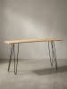 KADIMA DESIGN Schreibtisch 150x36x75 cm Massivholz / Metall Computertisch