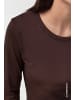 monari Langarmshirt mit Strassdetails in black coffee