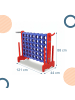 relaxdays Vier Gewinnt "3 in 1" in Blau/ Rot - (B)121 x (H)88 x (T)44 cm