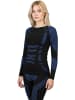 normani 2 x Thermooberteil Langarm Shirt Skiunterwäsche für Damen in Blau/Schwarz