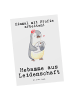 Mr. & Mrs. Panda Postkarte Hebamme Leidenschaft mit Spruch in Weiß