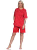 NORMANN kurzarm Schlafanzug Shorty Pyjama in rot