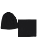 TupTam Unisex Set Kinder Beanie Mütze Schlauchschal in schwarz