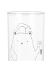 Mr. & Mrs. Panda Trinkglas Bär Prüfung ohne Spruch in Transparent