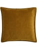 IB Laursen Kissenbezug Velour quadratisch in ochre green