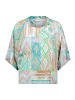 CARTOON Oversize-Bluse mit Muster in Grün/Violett