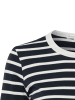 Marie Lund Langarmshirt in marine weiß
