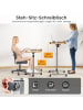 COSTWAY Laptoptisch mit 5 Rollen in Hellbraun