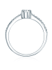 Trilani Ring aus Sterling Silber mit Zirkonia in silber