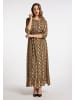 faina Maxikleid in Beige Schlange