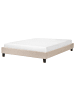 Beliani Doppelbett ROANNE in Beige/Braun - (W) 149 x (H) 29 x (L) 211 cm