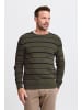 FQ1924 Strickpullover FQKYLE reversed strip crewneck neck 21900702 modischer Langarmpullover in Grün