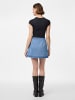 Pieces Wickelrock in Light Blue Denim