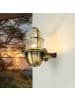 Licht-Erlebnisse Außen Wandlampe (B)11.5 x (H)18 cm in Messing Antik