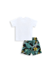 Denokids Set Crocodile T-shirt & Shorts in weiss