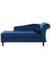 Beliani Chaiselongue LUIRO in Blau/Braun - (W) 160 x (H) 77 x (L) 70 cm