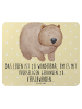 Mr. & Mrs. Panda Mousepad Wombat mit Spruch in Gelb Pastell