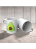 Mr. & Mrs. Panda Kaffeetasse Avocado Glücklich ohne Spruch in Weiß
