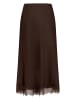 Zero  Satinrock mit Spitze in Chocolate Plum