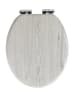 Wenko WC-Sitz Eiche Grau, WC-Sitz Mod. Eiche Grau in Grau