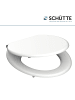 Schütte MDF WC Sitz WHITE mit Absenkautomatik - (L) 45 x (B) 38 x (H) 5 cm