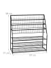 relaxdays Zeitschriftenregal in Schwarz - (B)97 x (H)96 x T(37) cm