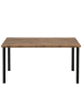 Beliani Esszimmertisch LAREDO in Schwarz/Braun - (W) 90 x (H) 75 x (L) 150 cm