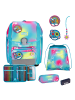 Scout Genius Exklusiv Safety Light Schulranzen-Set in Happy Rainbow