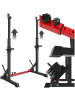 tectake Squat Rack Apollo bodenschonende Kunststoffkappen, inklusive 2 Aufnahmen für Han
